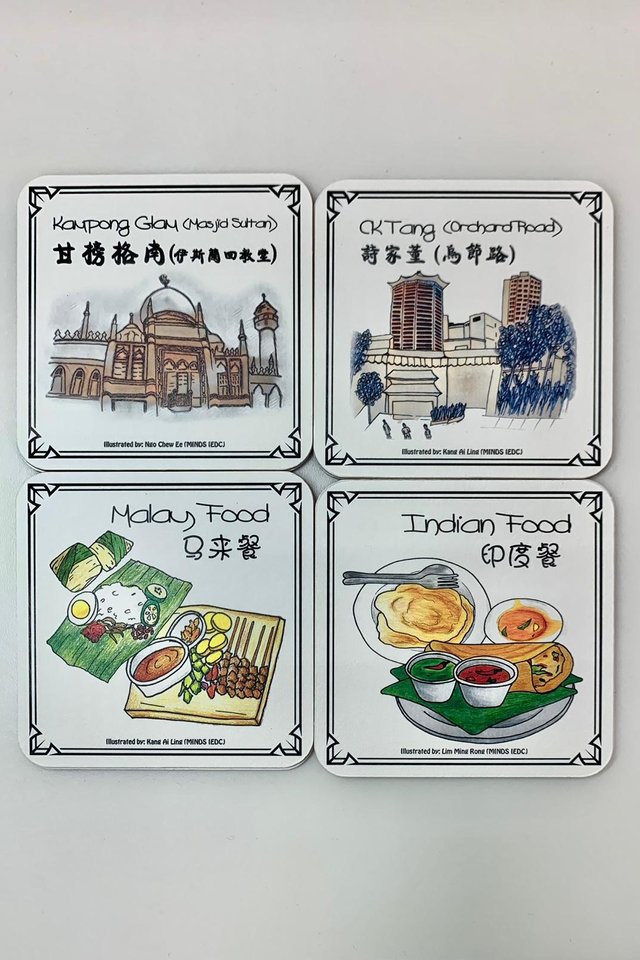MINDS Coaster Set (Food and Places​)
