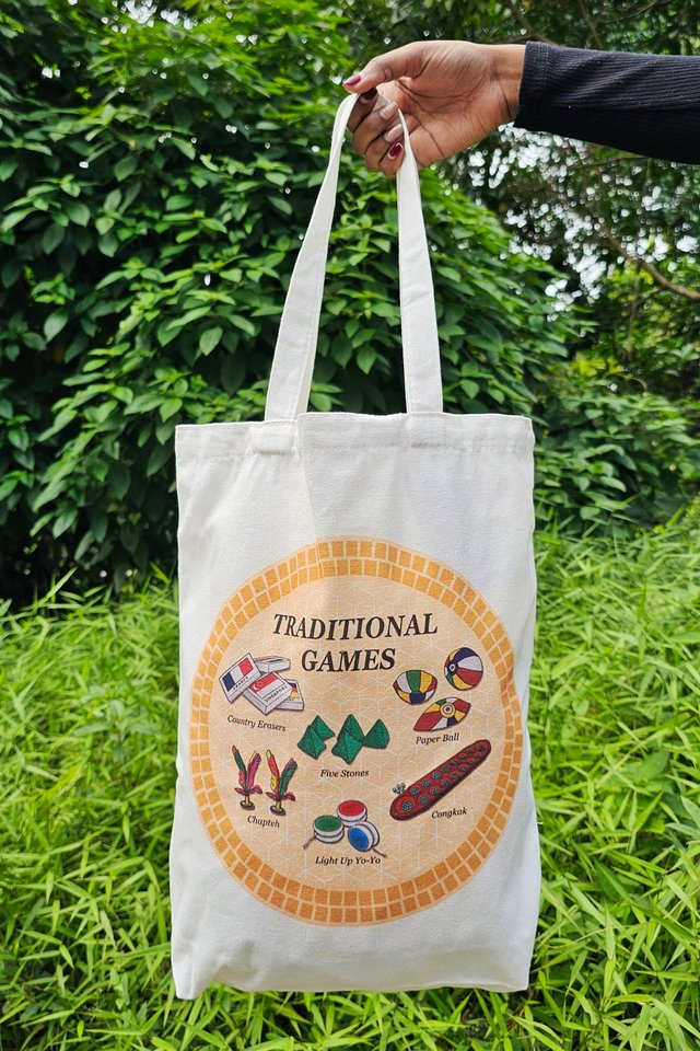 SPD Canvas Tote Bag Traditional Games 