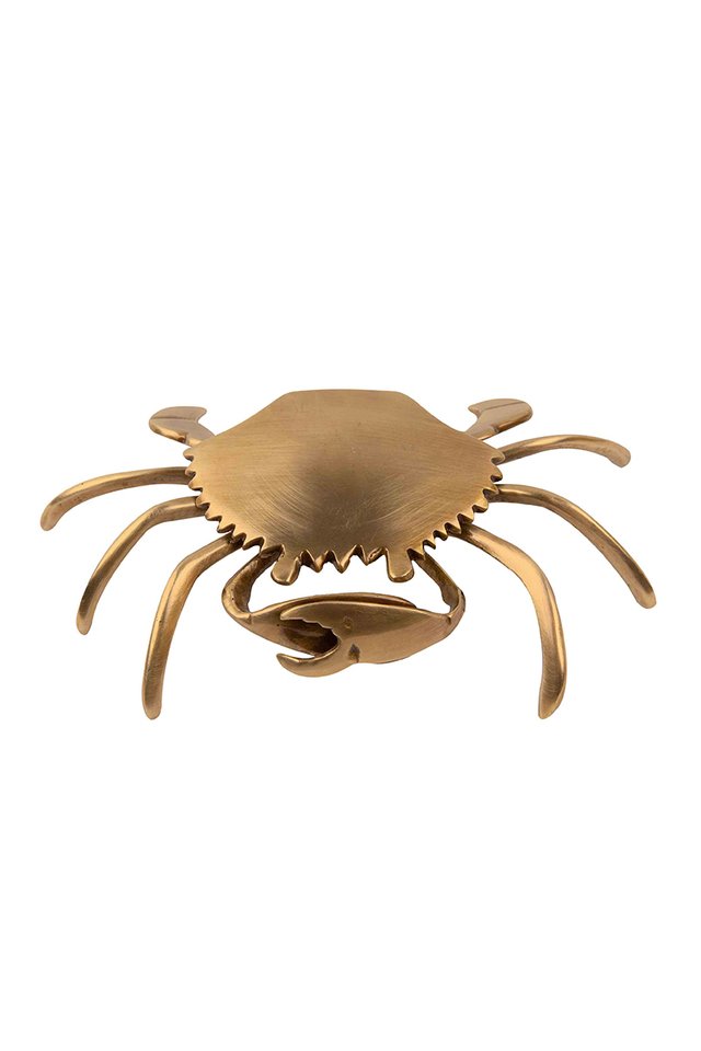 Artisanal Brass Crab Trinket Box