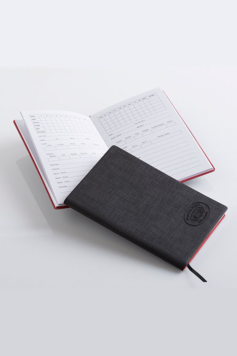 ラッフルズ PUレザー製, ゴルフスコア用ノート/Raffles Leather Golf Score Notebook