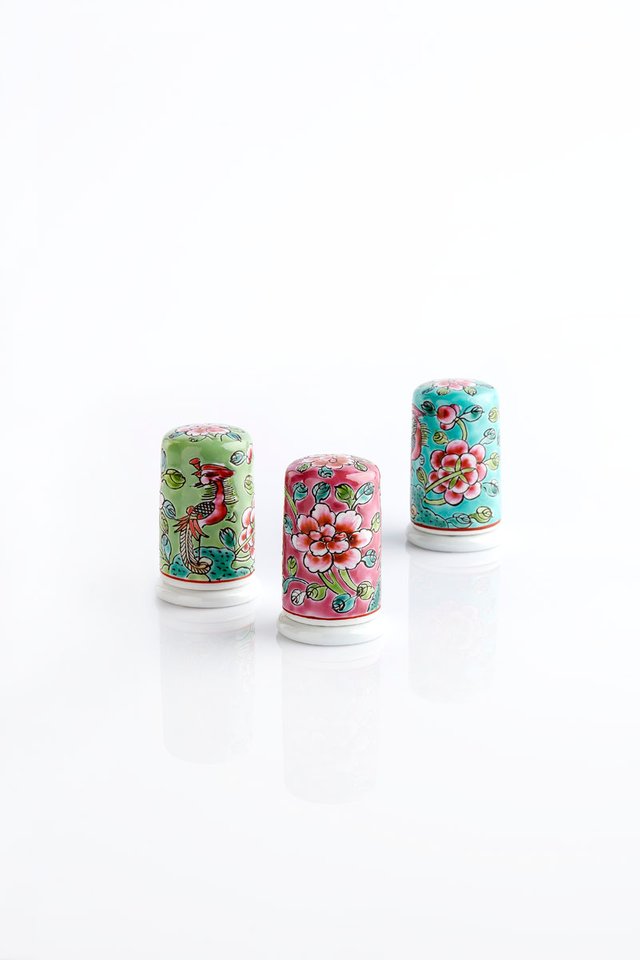 Handcrafted Toothpick Holder with floral motif